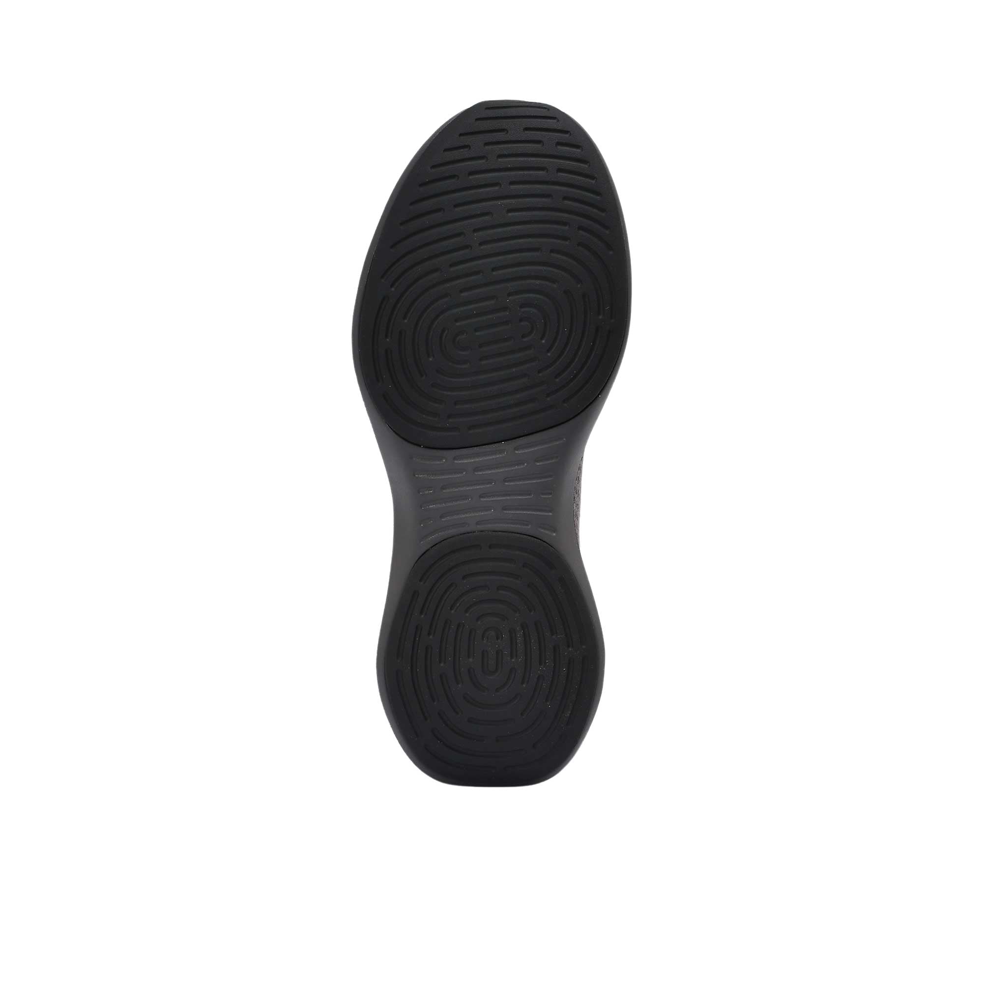 Rear view of the heels of the Allbirds Tree Dasher 2 sneakers, showcasing the flared midsole geometry and the embossed "allbirds" logo on the lower heel.