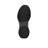 Rear view of the heels of the Allbirds Tree Dasher 2 sneakers, showcasing the flared midsole geometry and the embossed "allbirds" logo on the lower heel.