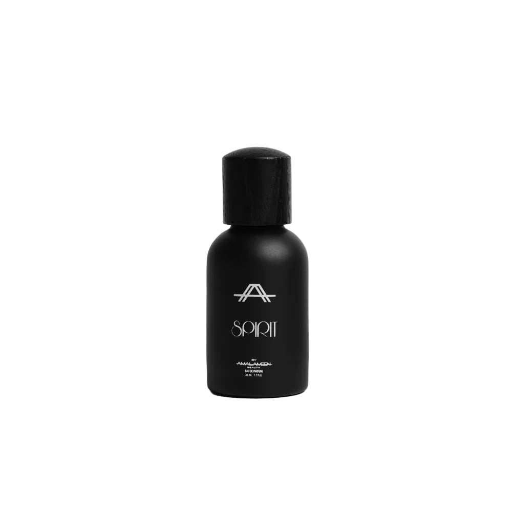 A matte black bottle of SOPII Hair Serum with a matching black cap, standing upright on a light gray background.