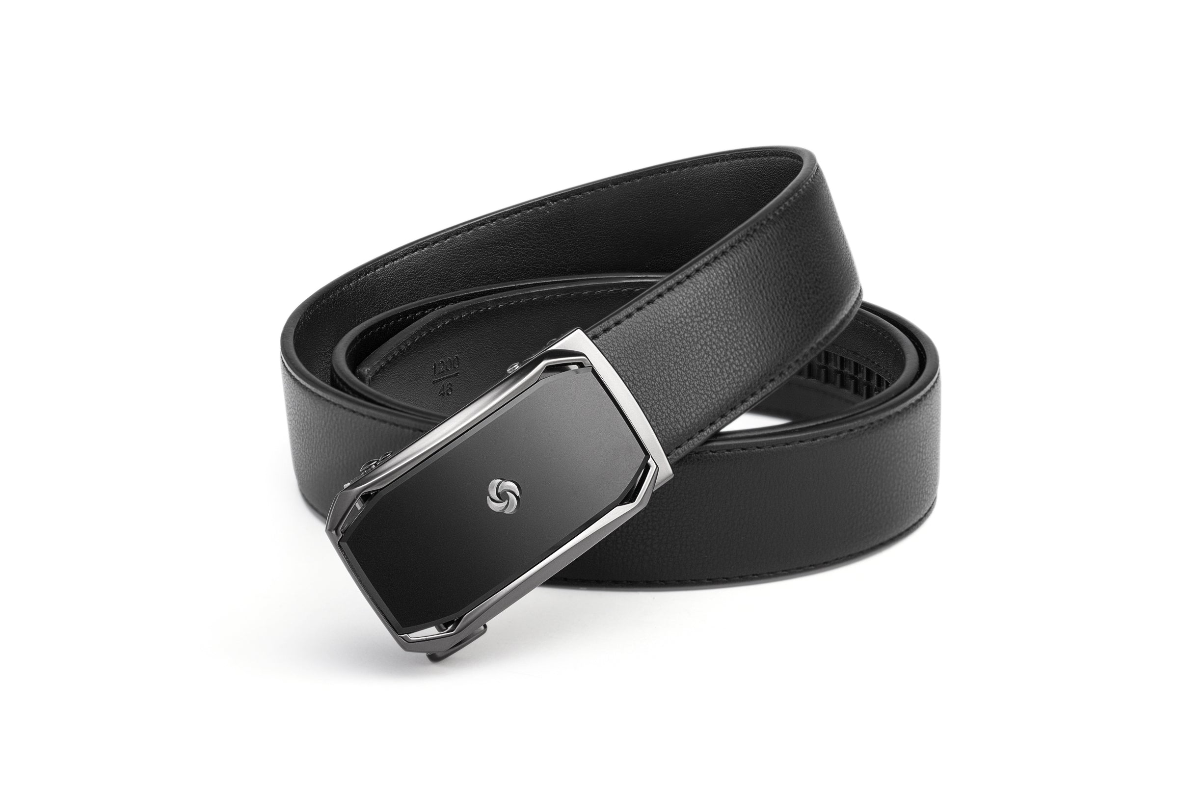 Samsonite AAMIR II Biz Plate AL Auto 04 Black Leather Belt