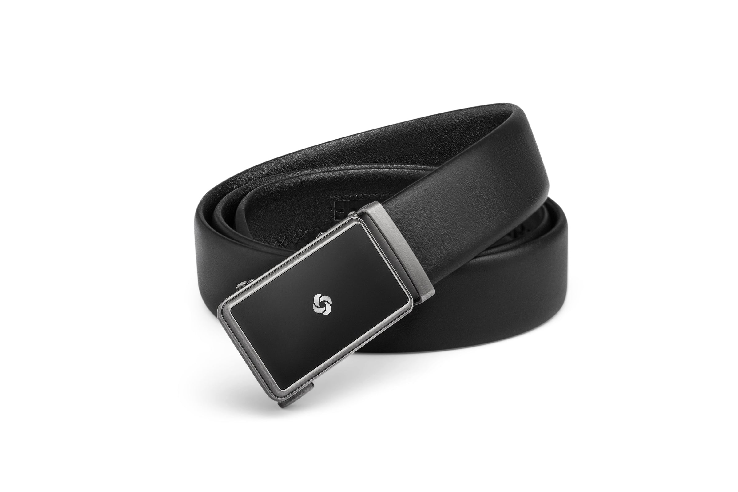 Samsonite AAMIR II Biz Plate AL Auto 02 Black Leather Belt