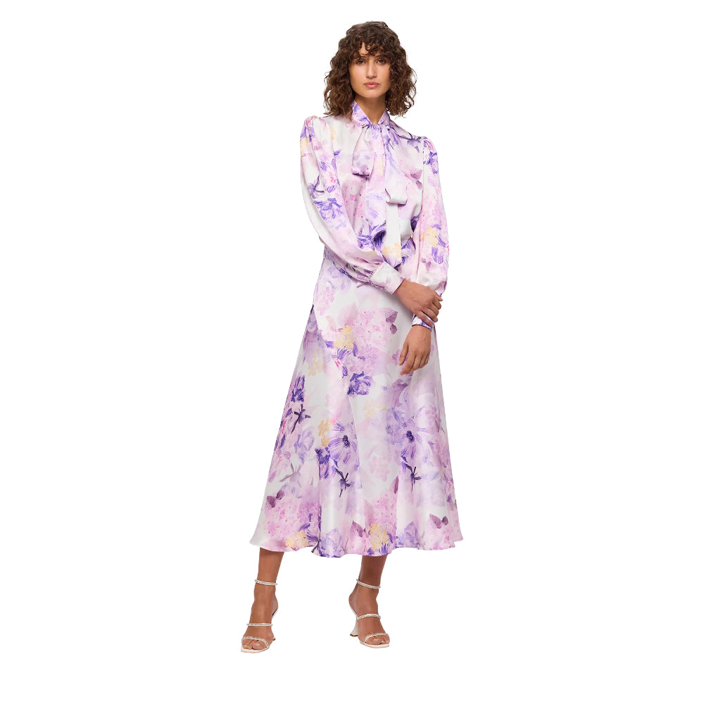 Leo Lin Women's Camellia Print in Mauve Blouse