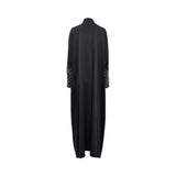 Aquillora Women's Black Abaya with Embellished Sleeves — Available for Online Purchase