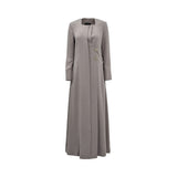 Aquillora Women's Grey Embellished Abaya with Crystal Detailing — Now Online