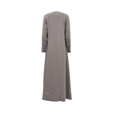 Aquillora Women's Grey Embellished Abaya with Crystal Detailing — Now Online