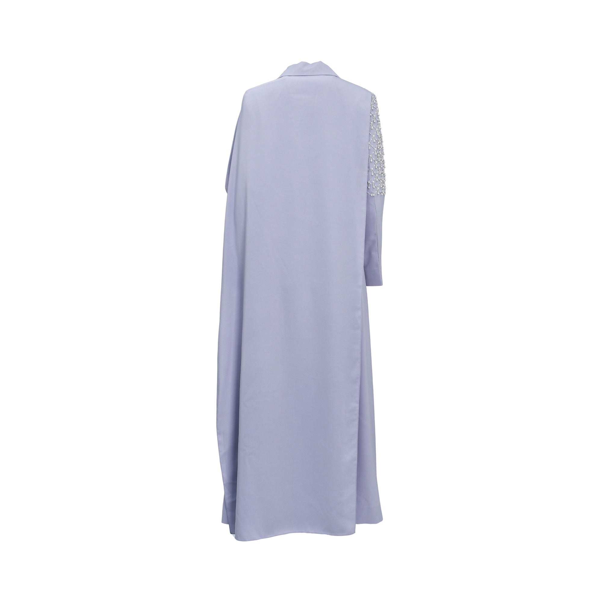 Aquillora Women's Light Blue Embellished Abaya with Pearl Detailing — Order Online Today