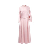 Aquillora Women's Light Pink Cape Style Dress
