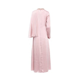 Aquillora Women's Light Pink Satin Cape Style Dress with Embellished Neckline — Find Online Today