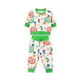 Baby Elephant Kids Girl's White & Multi-color Jogging Suit