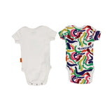 Baby Elephant Kids New Born White & Multicolor Sleepsuit