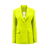 Baqa Women's Lime Double-Breasted Tailored Blazer