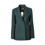 Baqa Women's Green Double-Breasted Tailored Blazer