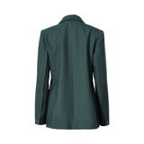Baqa Women's Green Double-Breasted Tailored Blazer