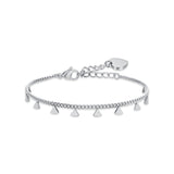 Luca Barra Ladies Steel Bracelet with Triangles