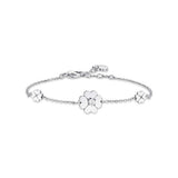 Luca Barra Ladies Steel Bracelet with Four-Leaf Clover and Zirconia