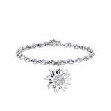 Luca Barra Ladies Steel Bracelet with Spinning Sun
