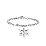 Luca Barra Ladies Steel Bracelet with Spinning Flower of Life