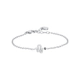 Luca Barra Ladies Steel Bracelet with Snake and Crystals