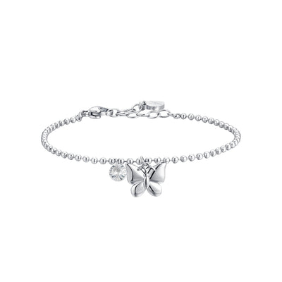 Luca Barra Ladies Steel Bracelet with Butterfly and Zirconia