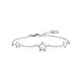 Luca Barra Ladies Steel Bracelet with Stars and Zirconia