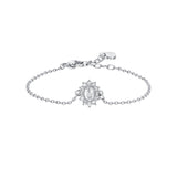 Luca Barra Ladies Steel Bracelet with White Crystal and Zirconia