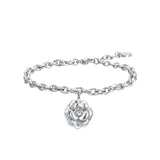 Luca Barra Ladies Steel Bracelet with Spinning Rose