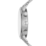 Fossil Luther Gents Black Dial Stainless Steel Chronograph Watch