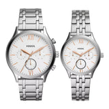 Fossil Fenmore His and Her Multifunction Stainless Steel Watch Gift Set
