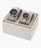Fossil Fenmore His and Her Multifunction Stainless Steel Watch Gift Set