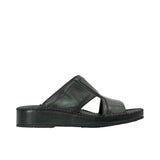 Brotini Men's Hand-Finished Anticato Leather Sandals - Turtle Green