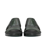 Brotini Men's Hand-Finished Anticato Leather Sandals - Turtle Green