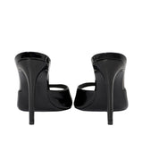 Black Suede Studio Bera Women's High Heel Patent Pointed Sandal