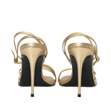 Black Suede Studio Women's Two-Tone Pointed Slingback Heels Sandal