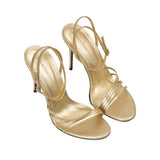 Black Suede Studio Women's Two-Tone Pointed Slingback Heels Sandal