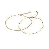 Buckley London Set Of Two Gold Chain Bracelet Imitation Gold + ecoating