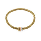 Buckley London Mesh Stretch With Three Rondelles Rose Gold