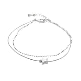 Buckley London Double Chain Star Charm Bracelet 1M Silver plating