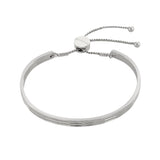 Buckley London Dalston Bangle Rhodium Tone Silver SS25