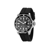 Luca Barra Gents Watch with Steel Case, Black Bezel, Black Dial