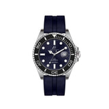 Luca Barra Gents Blue Silicone Watch With Blue Dial