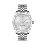 Luca Barra Gents Steel Watch with Knurled Bezel