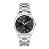 Luca Barra Gents Steel Watch With Black Dial