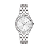 Luca Barra Ladies Steel Watch with White Crystals Bezel