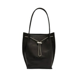 By Far Women's Kayla Black Lambskin Leather Shoulder Bag