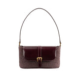 By Far Women's Miranda Grape Raffia and Calf Leather Shoulder Bag