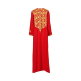 Bazzah Couture Women's Red & Gold Jalabiya