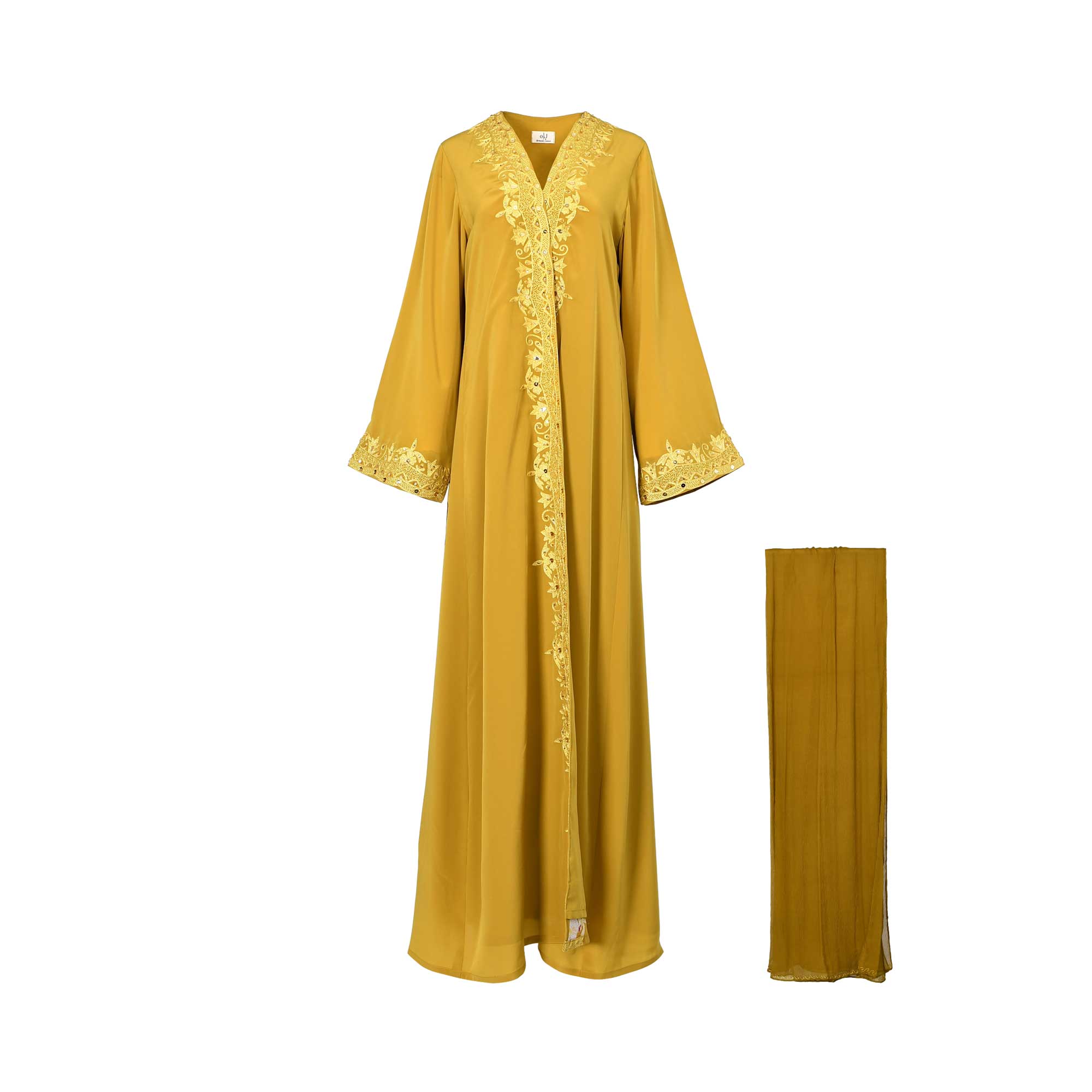 Bazzah Couture Women's Mustard Abaya | Abaya | Clothing | Kaftans & Abayas | Women | Women All Clothing | Womens | Womens Fashion Bazzah Couture Women's Mustard Abaya | Abaya | Clothing | Kaftans & Abayas | Women | Women All Clothing | Womens | Womens Fashion