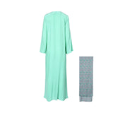 Bazzah Couture Women's Light Green Abaya