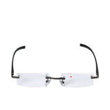 B+D Black Rimless Reading Glasses
