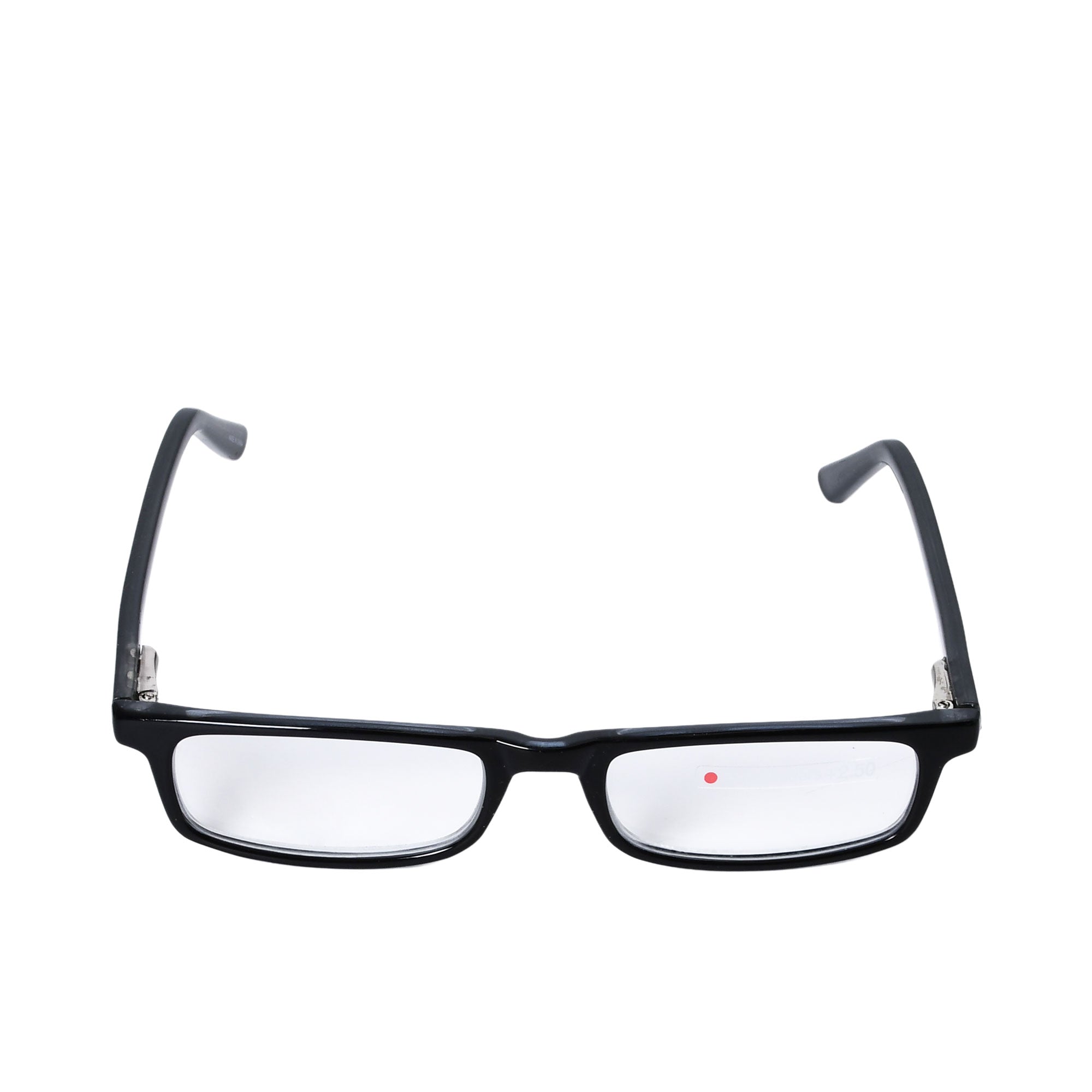 B+D Unisex Black Rectangular Reading Glasses with Clear Lenses — Available Online Today.